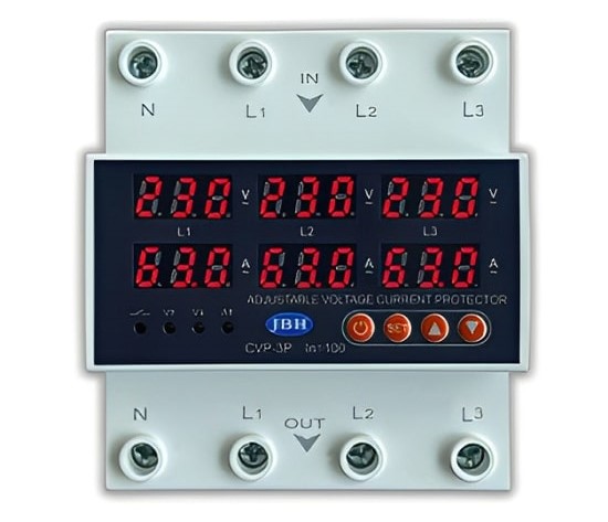 محافظ JBH ولتاژ جریان سه فاز ۱۰۰ آمپر مدل CVP-3P